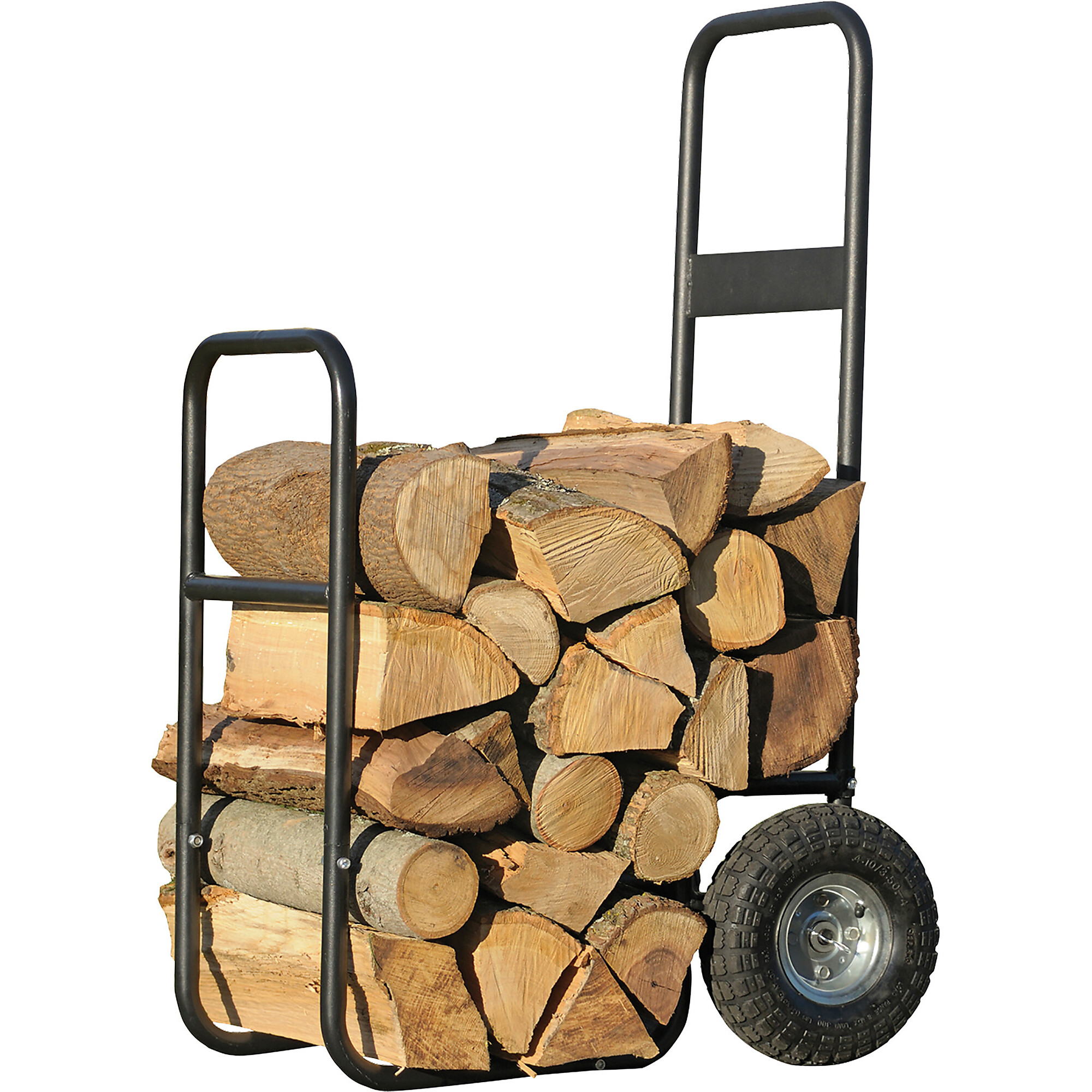 ShelterLogic, Haul-It Wood Mover - Rolling Firewood Cart, Color Black, Material Steel, Model# 90490